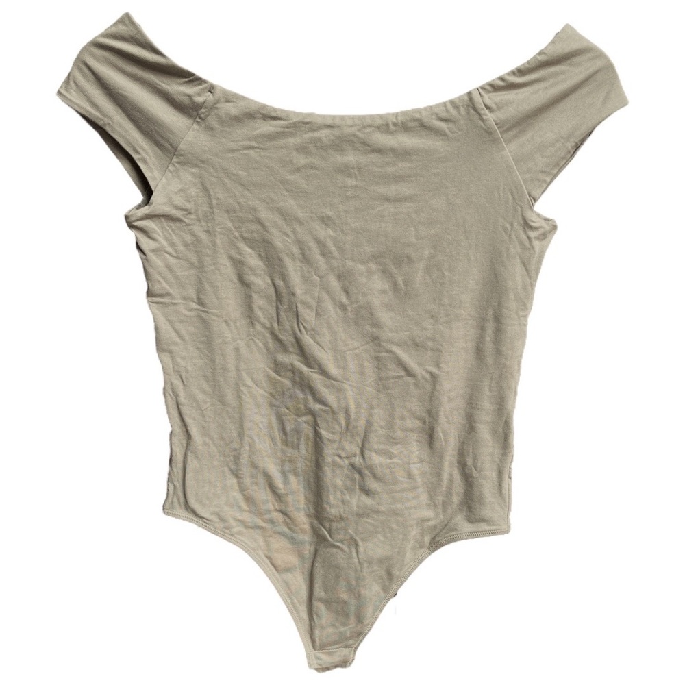 Everlane The Off The Shoulder Thong Bodysuit Clay Size XSmall XLarge